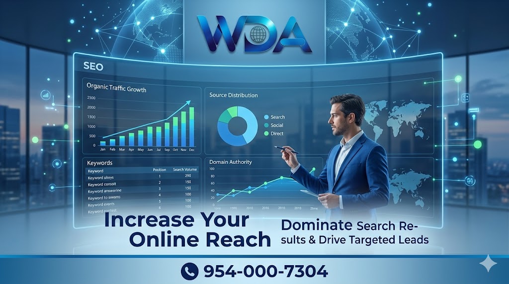 SEO services banner for traffic growth