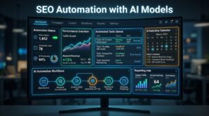 AI-powered SEO automation dashboard with analytics and tasks